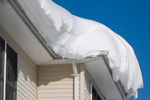 roof covered snow